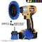 Drill Brush Power Scrubber By Useful Products 5 in W 5 in L Brush, Blue B-EMS-2L-QC-DB - alternate 7